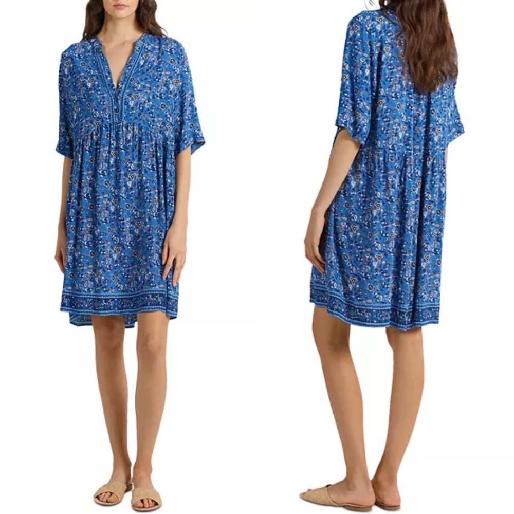 Gerard Darel Jude Floral Mini Dress Viscose Short Sleeve Womens Size 2 EUC